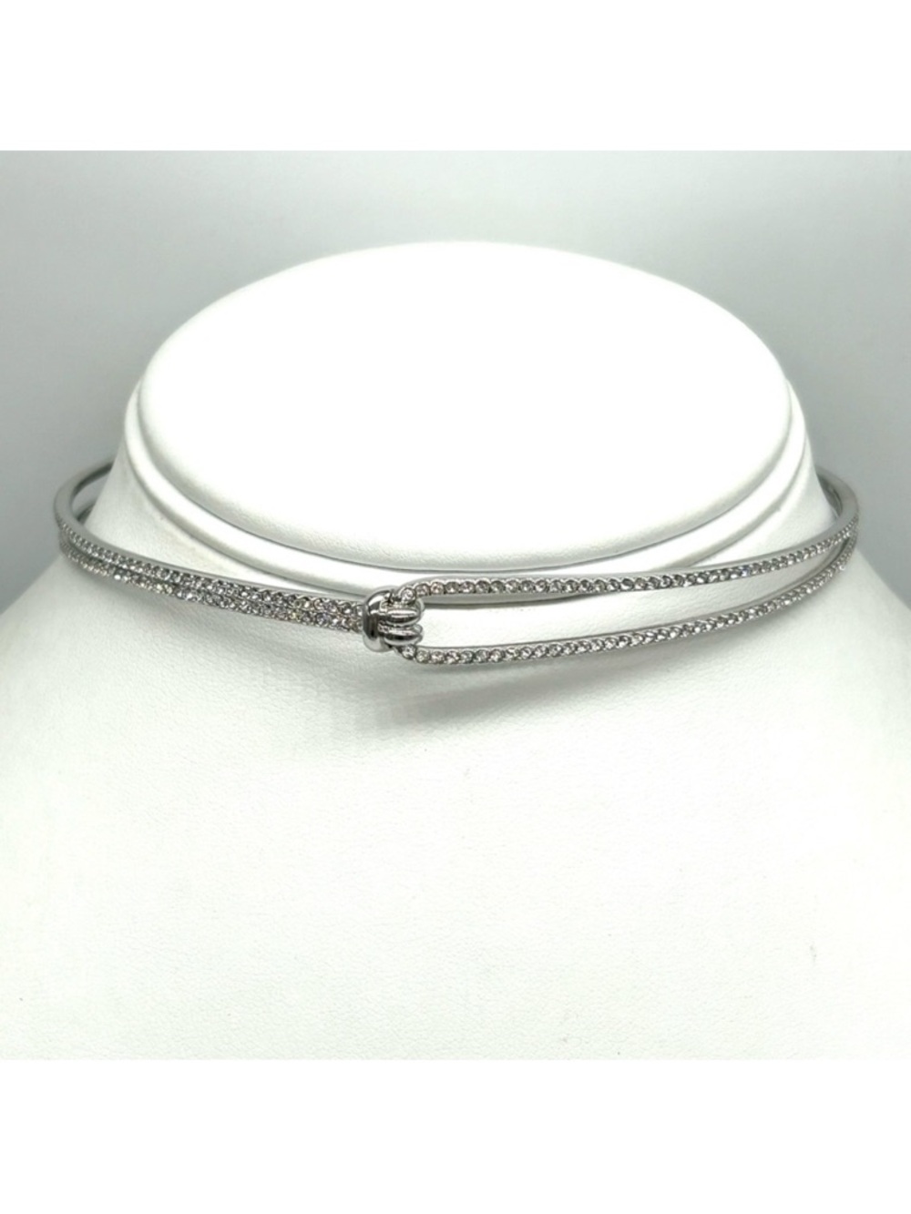 Swarovski Crystal Lifelong Crystal Knot Pave Choker Necklace